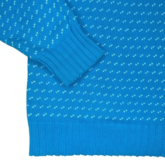 Vtg Eddie Bauer Men XL Sweater Cotton Knit Crew Neck Blue USA Classic Preppy - Picture 3 of 6